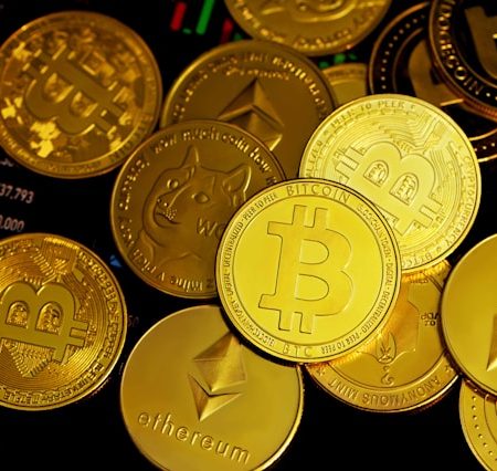 Bitcoin and altcoins illustration