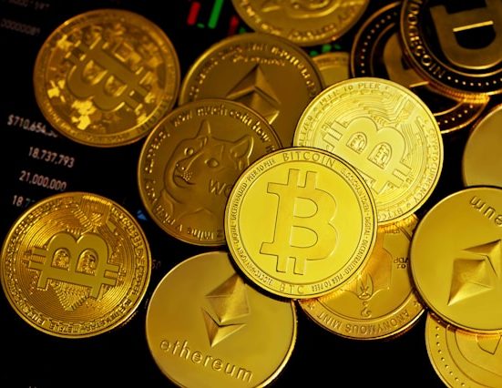 Bitcoin and altcoins illustration