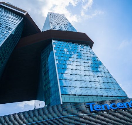 A building displaying Tencent logo