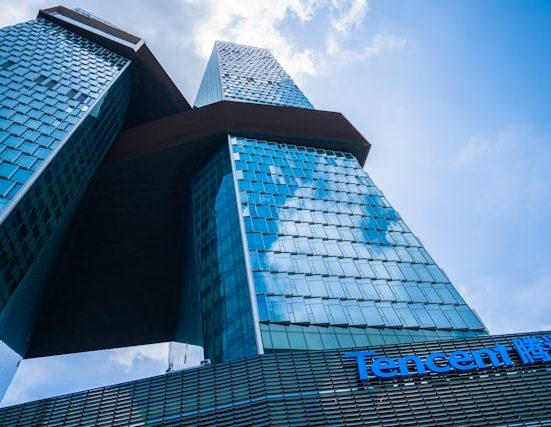 A building displaying Tencent logo